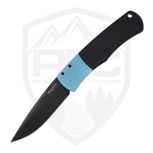 ProTech Whiskers BR-1 Magic Black Aluminum with Tiffany Blue Bolster, Black 154CM - BR-1.7LTD-T.Blue