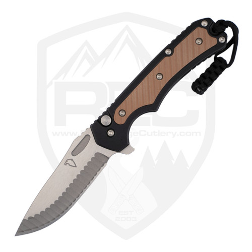 Freeman Outdoor Gear 451 Button Lock Flipper Black Flat Aluminum with Coyote G10, Blast and Satin MagnaCut