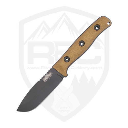 Hellbender Blade Co Snot Otter 2.8, Brown Jute Micarta Black S90V