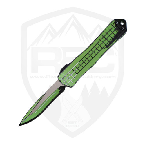 Heretic Manticore E Recurve OTF Cel Shade Toxic Green Aluminum, MagnaCut - H029F-CS-TX