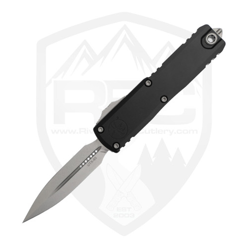 Microtech UTX-85 Gen 3 ZBP Double Edge OD Aluminum, Stonewash