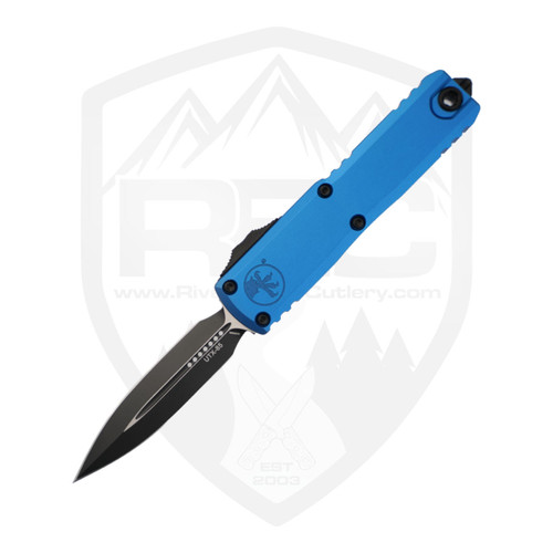 Microtech UTX-85 Gen 3 ZBP Double Edge OD Aluminum, Stonewash