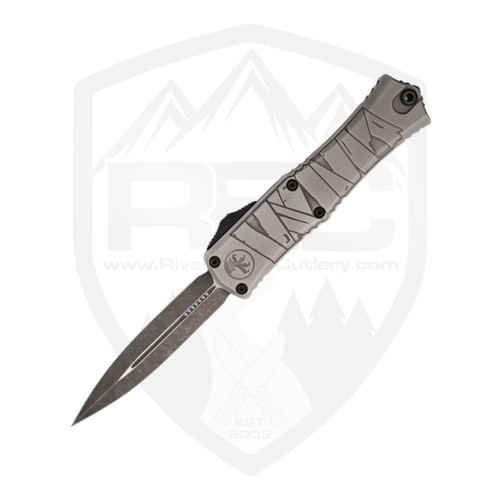 Microtech Hera II Mini Double Edge Mummy Wrap Signature Series, Brushed Metal, M390MK - 1702M-1BMHWMYS