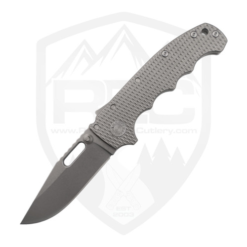 Demko MGAD20 XL Clip Point Textured Titanium, Stonewash Magnacut
