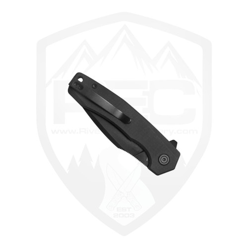 Kubey Calyce Linerlock Flipper, Red G10, Black Stonewash 14C28N