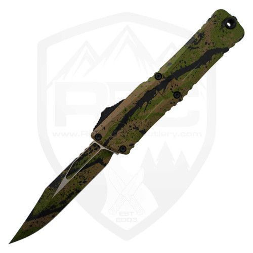 Microtech Combat Troodon Bowie Signature Series OD/Tan/Black Splatter Aluminum, Black M390MK - 1146-1ODTA BKSPLS