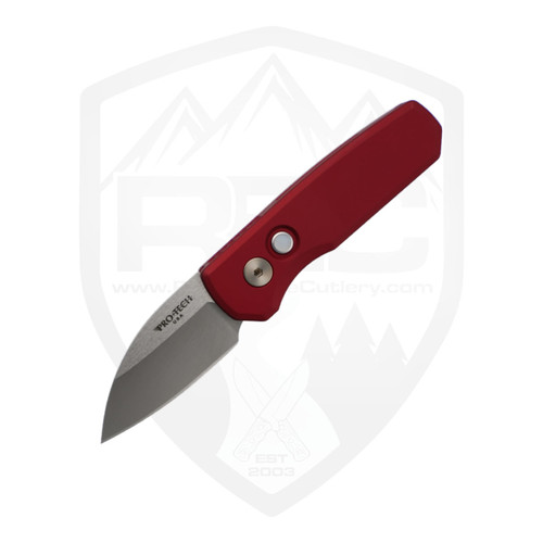 ProTech Runt 5 Red Aluminum, Wharncliffe Satin Magnacut - R5300-LTD Red