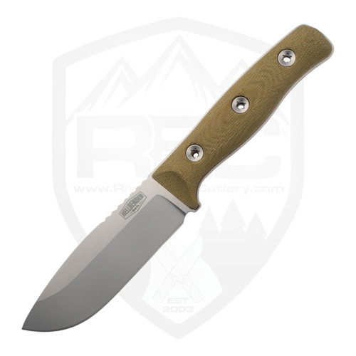 Hellbender Blade Co Snot Otter 4.0 OD Canvas Micarta, Two-Tone Satin CPM 3V