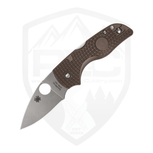 Spyderco Lil Native Mid Back Lock Brown G10, Stonewash 15V
