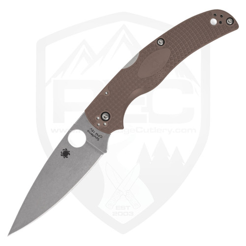 Spyderco Sprint Run Native Chief Lightweight Brown FRN, Stonewash CPM 15V - C244PBN15V