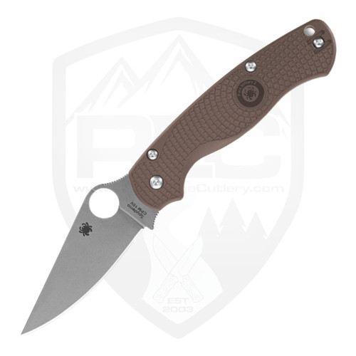 Spyderco Sprint Run Para Military 2 Lightweight, Brown FRN, Stonewash 15V - C81PBN15V2
