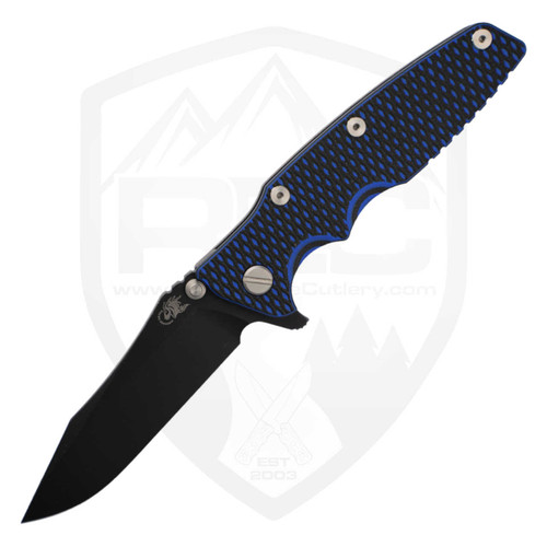 Hinderer Knives Eklipse 3.5 Spearpoint, Blue Black G10, Battle Black Ti, Battle Black S45VN