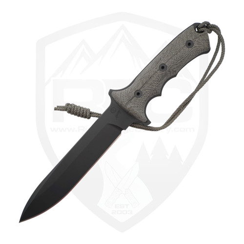 Chris Reeve Knives Green Beret, Black Canvas Micarta, Black Cerakote Magnacut - GB7-1005