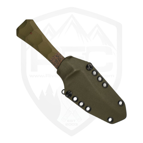 Aux Mfg Custom Pocket Bowie XL, OD Green and Green Translucent G10