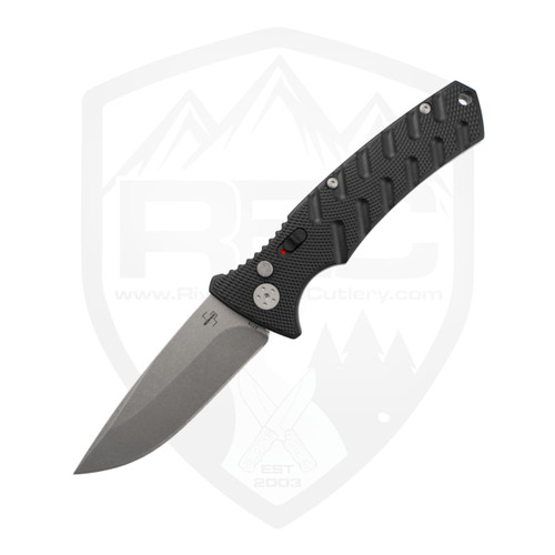 Boker Plus Strike Auto, Black Aluminum, Stonewashed D2 - 01BO457