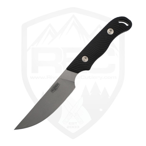 Hellbender Blade Co Outfitter Black G10, Stonewash Magnacut