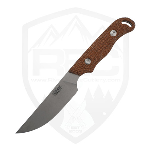 Hellbender Blade Co Outfitter Burlap Micarta, Stonewash Magnacut