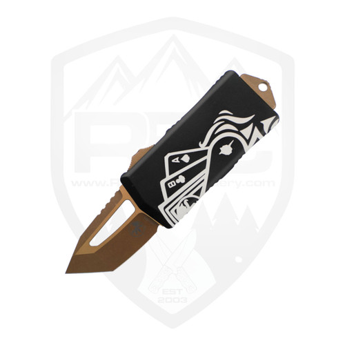 Microtech Exocet Dead Mans Hand Signature Series, Bronzed M390MK - 158-13DMS