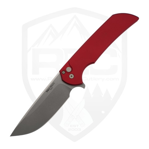 ProTech Mordax Red Aluminum, Stonewash CPM-20CV - MX101-RED 20CV