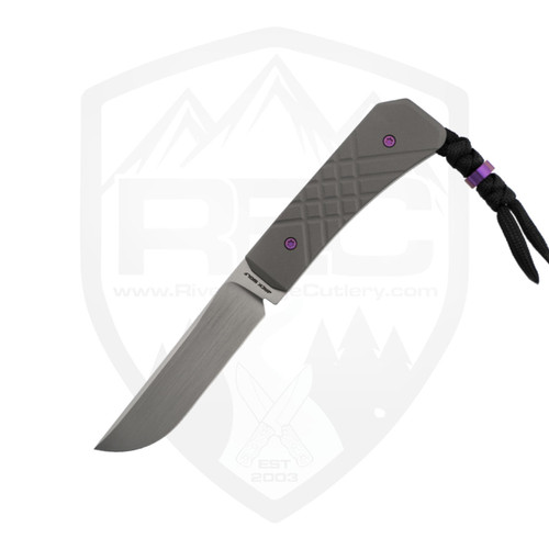 Jack Wolf Knives Pioneer FIXedc, Red Abalone Handle, Belt Satin S90v