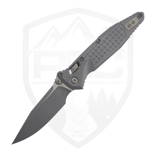 Microtech Socom Ram-Lok, Storm Grey Frag Aluminum, Grey M390MK - 160RL-1FRCSM-Z13