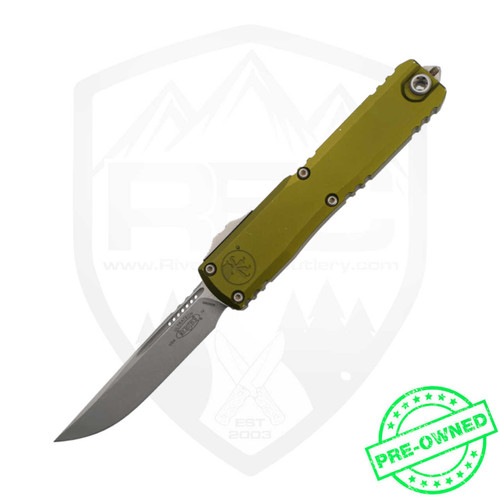 Microtech Ultratech Gen IV, Green Aluminum no box, Pre-Owned