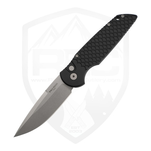 ProTech TR-3 Fish Scale Black Aluminum, Stonewash 154CM - TR-3 X1 SW