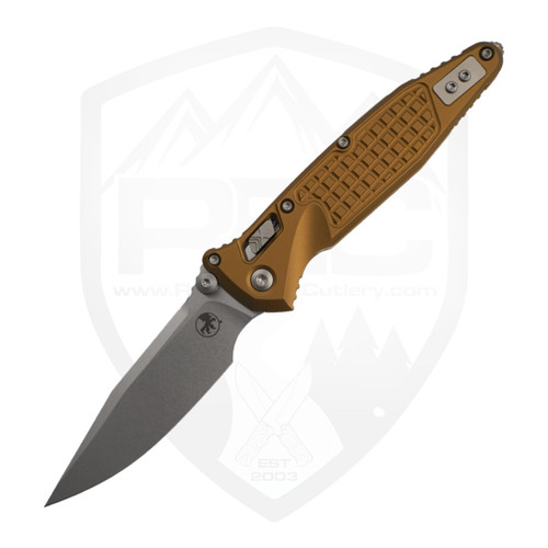 Microtech Socom Ram-Lok S/E, Frag Tan Aluminum, Stonewash M390MK - 160RL-10FRTA