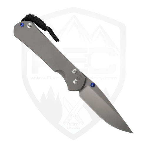 Chris Reeve Knives LEFT HANDED Large Sebenza 31 Drop Point Glass Blasted Titanium, Stonewash MagnaCut - L31-1645