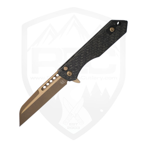 Heretic Knives Jinn Manual, Carbon Fiber, Bronze Magnacut - H213-7A-CF