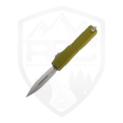 Microtech UTX-70 Gen IV, OD Green Aluminum, Stonewash M390MK - 11474-10OD