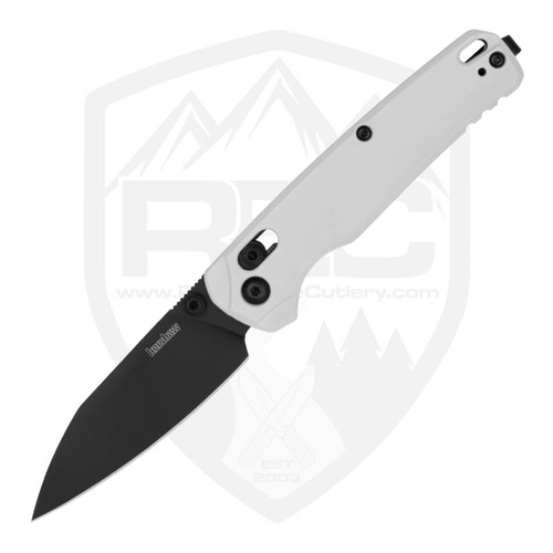 Kershaw Bel Air Trooper, White Aluminum, Black Magnacut - 6105WBLK