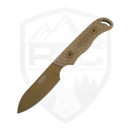 Hellbender Blade Co Ranch Hand, OD Green Micarta, Coyote Magnacut