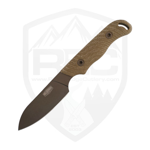 Hellbender Blade Co Ranch Hand, OD Green Micarta, Black Gold Magnacut