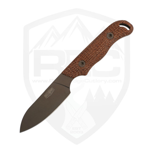 Hellbender Blade Co Ranch Hand, Burlap Micarta, Black Gold Magnacut
