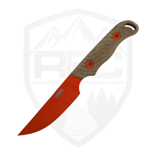 Hellbender Blade Co Outfitter, OD Green Micarta, Orange Magnacut