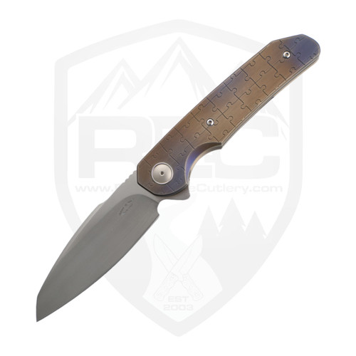 Johan vd Walt Custom JB3 Custom Sheepsfoot, Titanium Puzzle