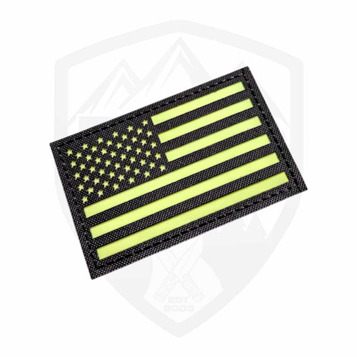 CountyComm Laser Cut US Flag Patch - UGM Glow 3x2