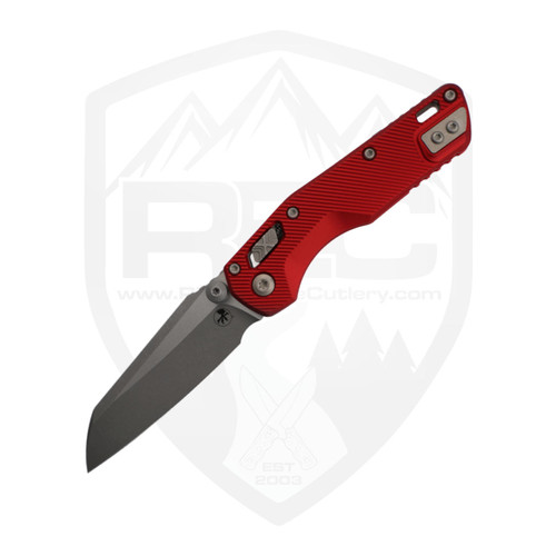 Microtech MSI Mini S/E, Fluted Red Aluminum, Apocalyptic M390MK - 210M-10APFLRD