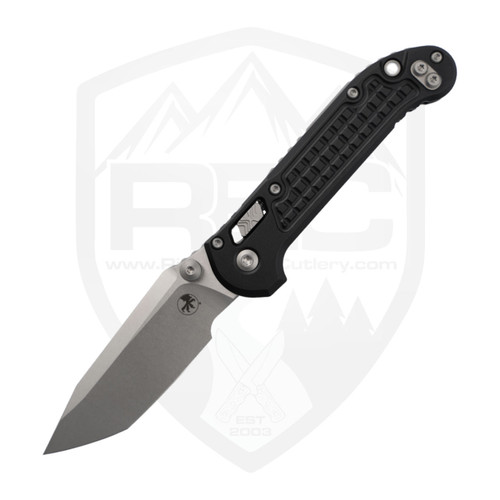Microtech LUDT Ram-Lok T/E Black Frag Aluminum, Stonewash M390MK - 1136RL-10FR