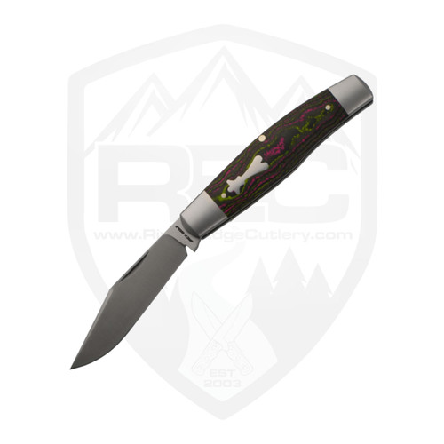 Jack Wolf Knives Gateway Stockman, Green Canvas Micarta, Satin