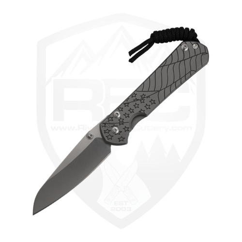 Chris Reeve Knives Small Sebenza 31Insingo, Glass Blasted Forever Flag CGG, Stonewash MagnaCut - S31-1508