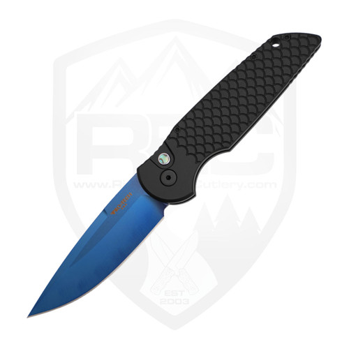 ProTech Tactical Response 3 Auto, Black Fishscale Aluminum, Sapphire Blue 154CM - TR-3-X1-SB