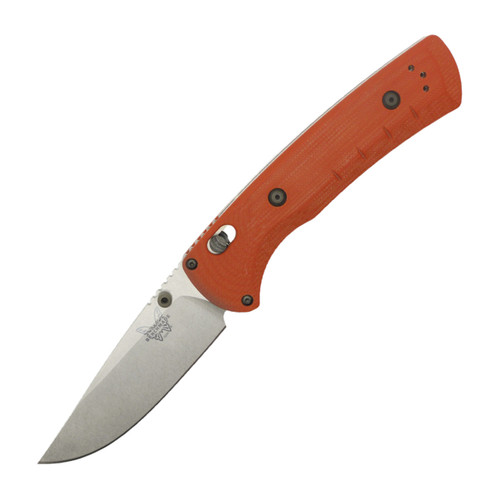 Benchmade Slipridge Folder, Rust Orange G10, Stonewash Magnacut - 15090-1