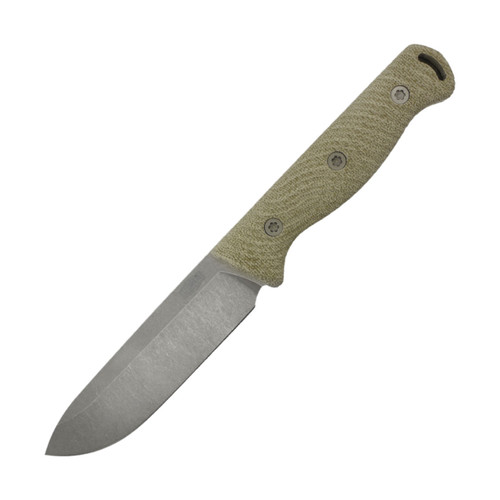 Hellbender Blade Co Mudpup 5 Gen 2, OD Green Micarta, Stonewash Magnacut, Kydex Sheath