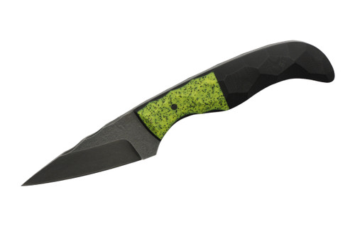 Aux Mfg Custom Karl Jr, Black G10 / Green GripX, Acid Wash AEB-L