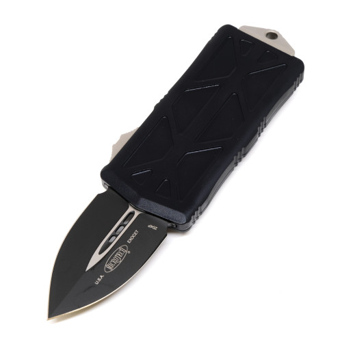 Microtech Exocet Double Edge, Black Aluminum / Black M390 - 157-1