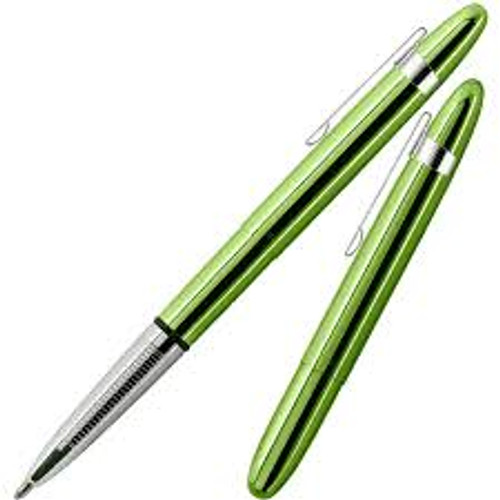 Fisher Bullet Pen Aurora Borealis Green w/Chrome Plated Tip And Clip - 400LGCL