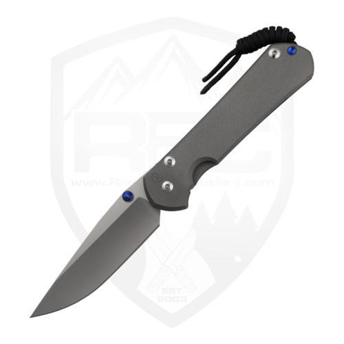 Chris Reeve Large Sebenza 31 Drop Point Sandblasted Titanium, Stonewash MagnaCut - L31-1000