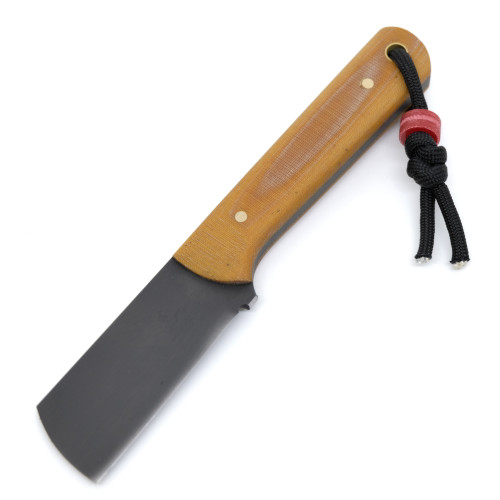 Joey Roman Cleaver 1095 Acid Wash Brown Micarta Kydex Sheath w/ Clip